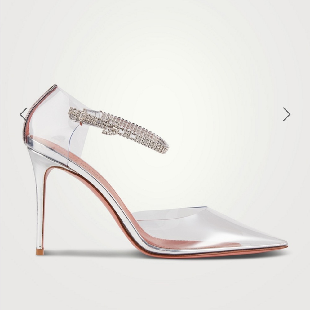 AMINA MUADDI
Ursina PVC d'Orsay Pumps With Crystal Strap 38.5
